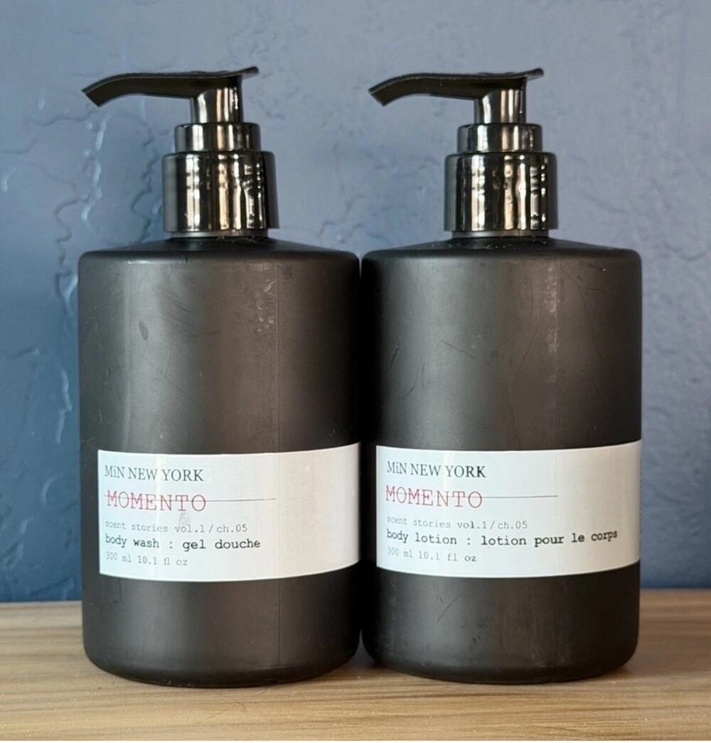 MiN New York Momento Scent Stories Body Wash & Body Lotion ~ 300mI/10.1oz ~ NWOB